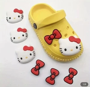 8pcs Cute Sanrio Hello Kitty For Croc Accessories Shoe Jewelry Decoration Charm - Picture 1 of 4