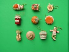 LENOX AUTUMN FAVORITES 10 miniature Tree Thanksgiving Ornaments set - NEW in BOX
