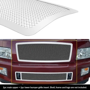 For 2004-2010 Infiniti QX56 Stainless Steel Chrome Mesh Grille Insert Combo - Foto 1 di 4