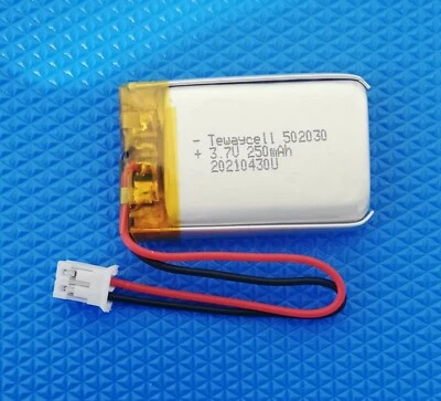 Lipo Akku 250mAh 3.7V  PH 2.0  Bosch Intuvia Ersatz - Bild 1 von 2