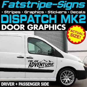 to fit CITROEN DISPATCH MK2 ADVENTURE DOOR GRAPHICS STICKERS DECALS CAMPERVAN - Picture 1 of 2