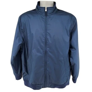 Peter Millar Golf Jacket Size M Mens Blue Lined Full Zip - Picture 1 of 9