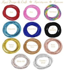 6mm Flexible Rhinestone Rope, Shiny Crystal Trim 1 5 10 25 50yard Bridal Jewelry - Picture 1 of 21