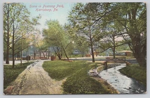 Scene In Paxtang Park Harrisburg Pennsylvania Vintage Postcard - Picture 1 of 2
