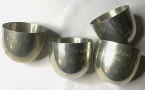 KIRK STIEFF 1986 Christmas Pewter Cups Jefferson Memorial Foundation Monticello - Picture 1 of 5