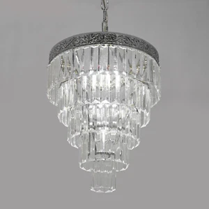 E26 Crystal Chandelier Modern Ceiling Light Lamp Pendant Lighting Fixture - Picture 1 of 24