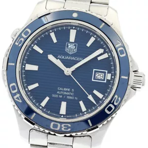 TAG HEUER Aquaracer WAK2111-0 Caliber 5 Navy Dial Automatic Men's Watch_864703 - Picture 1 of 6