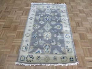 3'1 X 4'10 Hand Knotted Gray Modern Oushak Oriental Rug G13966 - Picture 1 of 12