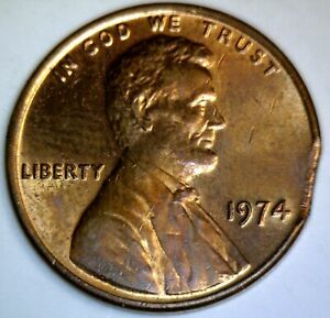 1974 P Lincoln Memorial Cent Penny  *AU OR BETTER*  *FREE SHIPPING*