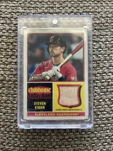 2025 Topps Heritage -Steven Kwan-Clubhouse Collection Relic CCR-SK Cleveland ๐ฅ - Picture 1 of 2