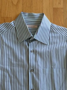 Ermenegildo Zegna Long Sleeve Button Up Shirt Striped Men's Large Italy M47 - Picture 1 of 8
