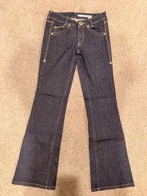 Jeans DKNY Talla 3 Regular Times Cuadrado Vaqueros Denim Acampanado Bootcut Oscuro Foto 1 de 4
