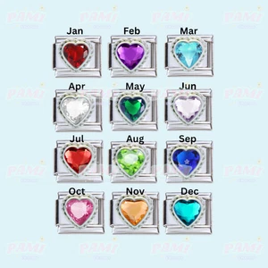 Gema de piedra de nacimiento encanto italiano se adapta a la nominación y todas las pulseras de encanto italiano de 9 mm - Imagen 1 de 13