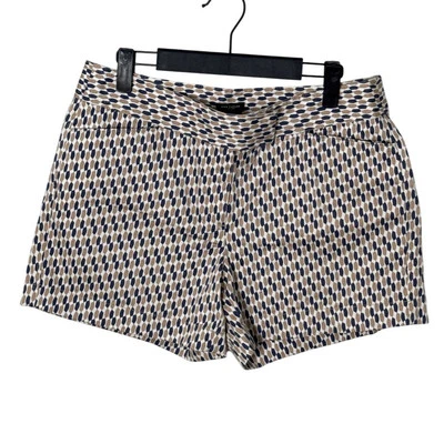 Pantalones Cortos AnnTaylor Signature Estampado Geométrico Azul y Tostado Talla 6 Foto 1 de 4