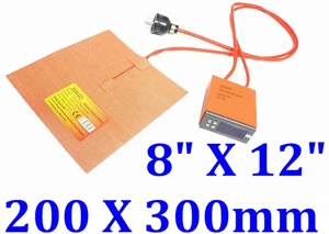 Almohadilla Calefactora Silicona 8" X 12" 200 X 300mm 600W con Controlador Digital 3M CE - Imagen 1 de 12