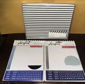 Heidi Swapp MINI ALBUM #314017 White W Black Stripes 8.5"x6.75" Journaling New - Picture 1 of 10