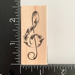 Hero Arts Music Note D5603 Treble Clef Wood Mounted Rubber Stamp
