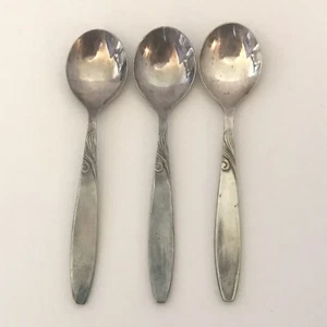 3 cucharas de té angora plateadas EPNS hechas en Inglaterra 4 pulgadas remolino mini pequeñas - Imagen 1 de 6