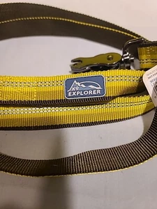 Yellow 6ft K9 Explorer Reflective Dog Leash with Scissor Snap - Picture 1 of 6
