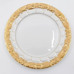 MEISSEN OPULENT GOLDEN BAROQUE GOLD LEAF PORCELAIN DESSERT PLATE 7.5'' DIAMETER - Picture 1 of 3