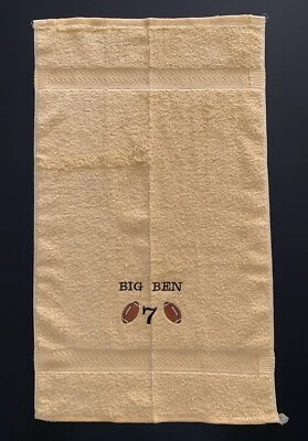 Toalla de rally dorada vintage Pittsburgh Steelers NFL Big Ben Roethlisberger #7 Foto 1 de 3