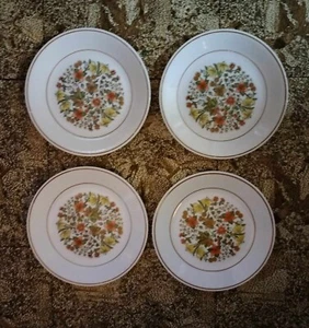 VINTAGE CORELLE " INDIAN SUMMER" / 8-1/2" SALAD/LUNCHEON PLATES/SET OF 4 - Picture 1 of 4