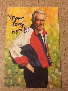 Marv Levy Buffalo Bills HOF Coach, Autographed Goal Line Art Card NFL w/ HOF - Picture 1 of 2