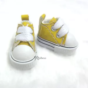 SHP125YEW Mimiwoo 1/6 Bjd Doll Blythe PU Leather MICRO Shoes Sneaker YELLOW =^.^ - Picture 1 of 4