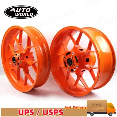 For Honda CBR1000RR Fireblade 2008-2016 2015 Repsol Orange Front Rear Wheel Rim - Image 1 of 4