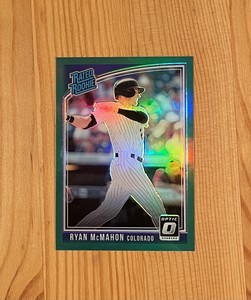 2018 Donruss Optic Ryan McMahon Green /5 RC Rated Rookie #39 Rockies