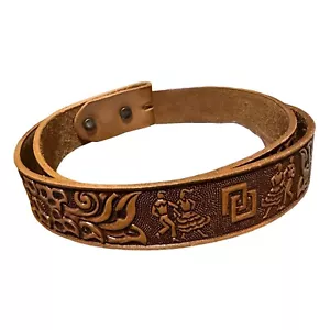 Cinturón Rockmount Ranch Wear CUADRADO BAILE Marrón Sillín Cuero Talla 40 - Imagen 1 de 11