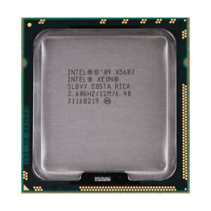 Matching pair Intel Xeon X5687 CPU 4-Core 3.6 GHz 12 M SLBVY LGA 1366 Processor