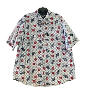 Trader Bay Men's Multicolor Button Down Short Sleeve Chest Pocket Shirt SZ 2X - Picture 1 of 5