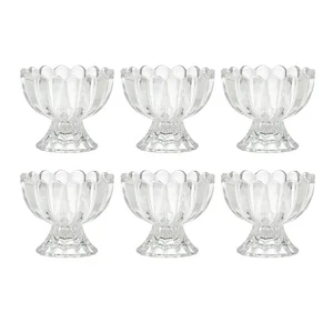 6Pcs100ml Glass Ice Cream Cups Holders Ice Cream Cups (Transparent) - Picture 1 of 12