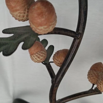 Candelabro de bellotas y hojas de metal decoración para el hogar y el jardín - independiente Foto 1 de 4