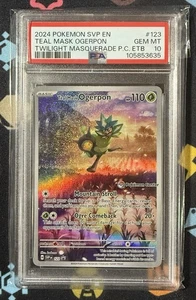 PSA 10 GEM MT Teal Mask Ogerpon - 123 (Pokemon Center Stamp) 123 Sv PROMO - Picture 1 of 2