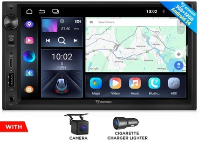 Eonon UX7 7" IPS Doppel 2DIN Autoradio GPS Sat Navi CarPlay Android 14 RDS Radio - Bild 1 von 4