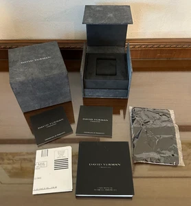 David Yurman Vacía Damas Joyería Caja Regalo Reloj Clásico Negro Guía de Garantía - Imagen 1 de 9