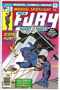 MARVEL SPOTLIGHT #31 VF+ 8.5 BRONZE MARVEL! NICK FURY! DEATH HUNT! WHITE PAGES! - Picture 1 of 2