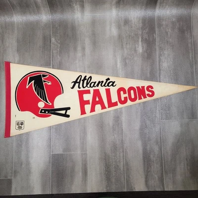 NFL Atlanta Falcons Vintage 1980 Equipo Logo Fútbol Fieltro 30" Foto 1 de 4