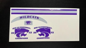 Juego de calcomanías mini casco de fútbol americano Kansas State Wildcats BIG 12 Champions 2012 - Imagen 1 de 1