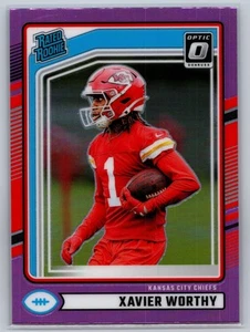 2024 Donruss #398 Xavier Worthy Optic Rated Rookies Preview Pink - Picture 1 of 2