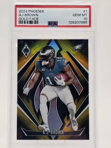 Panini Phoenix 2024 - A.J. Marrón #1 Gold Fade/125 Philadelphia Eagles PSA 10 - Imagen 1 de 2