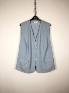 Vintage Givenchy Paris EN PLUS Vest Jacket Blue D54W F58 Size US 24W