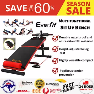 Adjustable Sit Up Bench Press Decline Weight Gym Steel Home Exercise Fitness - Picture 1 of 7