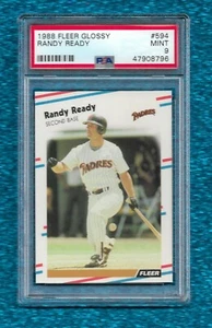 Randy 1988 Fleer Glossy #594 listo PSA 9 como nuevo Pop 1 solo 1 Padres Superiores - Imagen 1 de 1