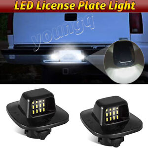 LED License Plate Light For Chevy C1500 C2500 K1500 K2500 Suburban Black/Chrome