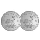 Lot of 2 - 2023 South Africa Silver Krugerrand 1 oz BU