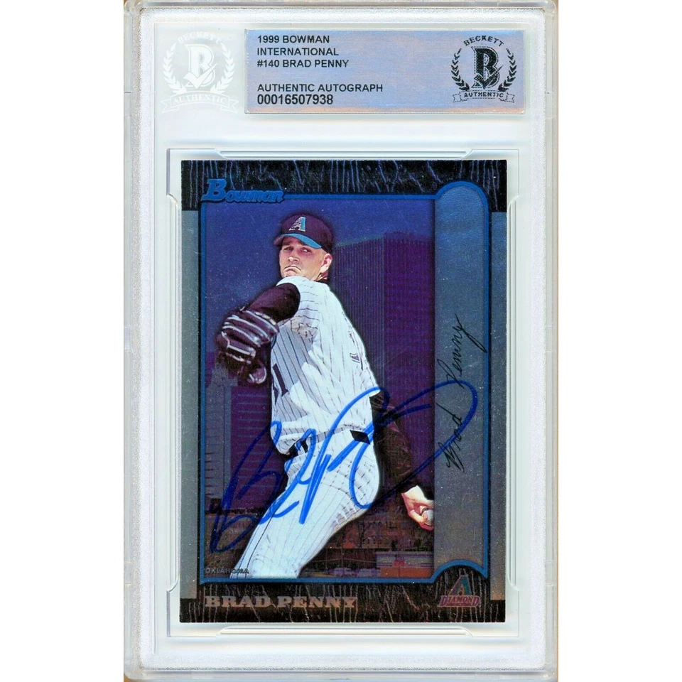 Brad Penny Firmado 1999 Bowman International #140 BAS Losa AZ Dbacks MLB Automático Foto 1 de 4