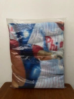 NEW Chase Utley Fleece Blanket SGA Mother's Day Stadium Giveaway 2007 Phillies - Image 1 of 3